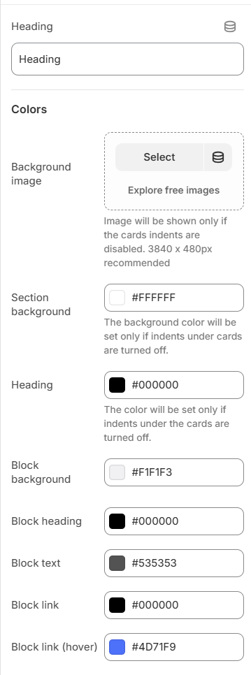 our benefits general settings